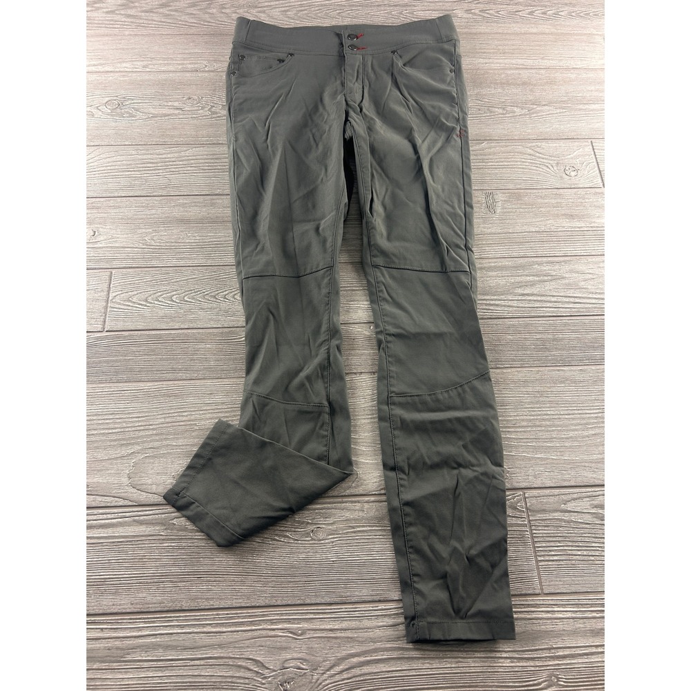 Toad&Co Flextime Skinny Pant Womens 6 Charcoal Gray Stretch Hiking Travel Outdoo